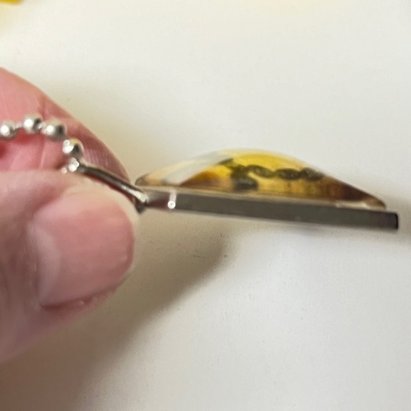 23” chain w/ 1” square pendant w/ clear dome front. “Amazing Grace” cross. NIP - Picture 3 of 7